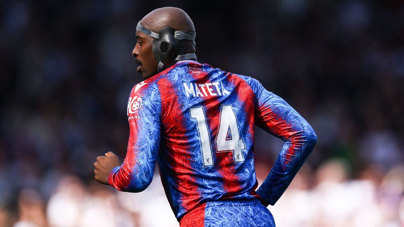 Mateta wears protective cap on Palace return