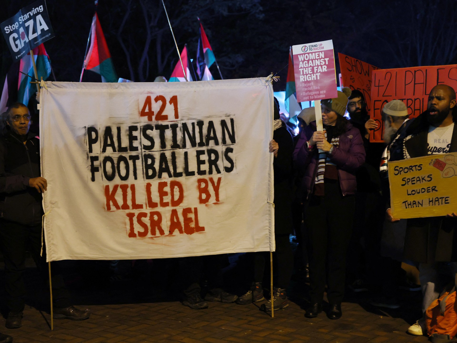 More than 70 athletes call on UEFA to ban Israel over rights abuses