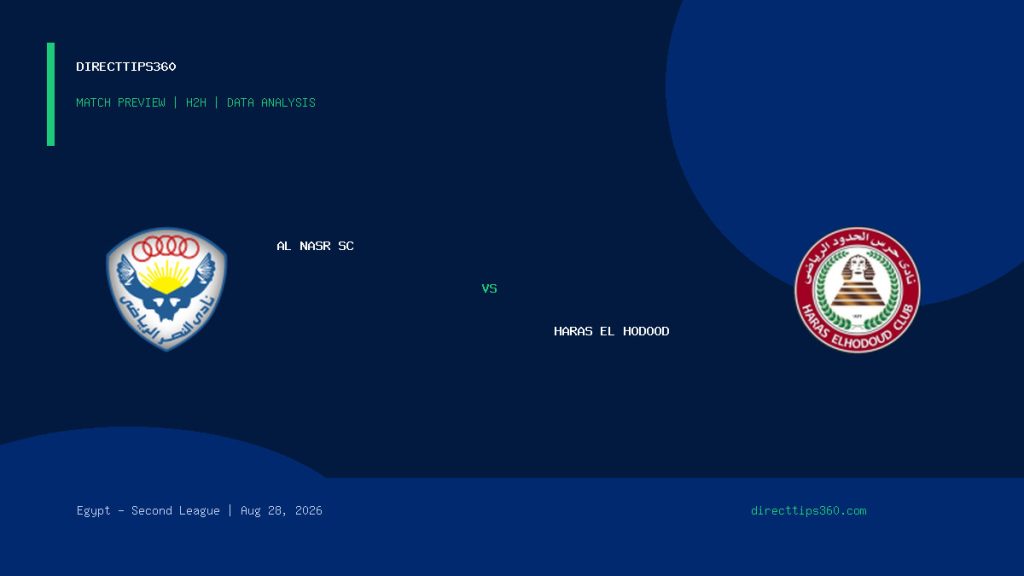 AL Nasr SC vs Haras El Hodood Prediction, H2H & Match Preview – August 28, 2026