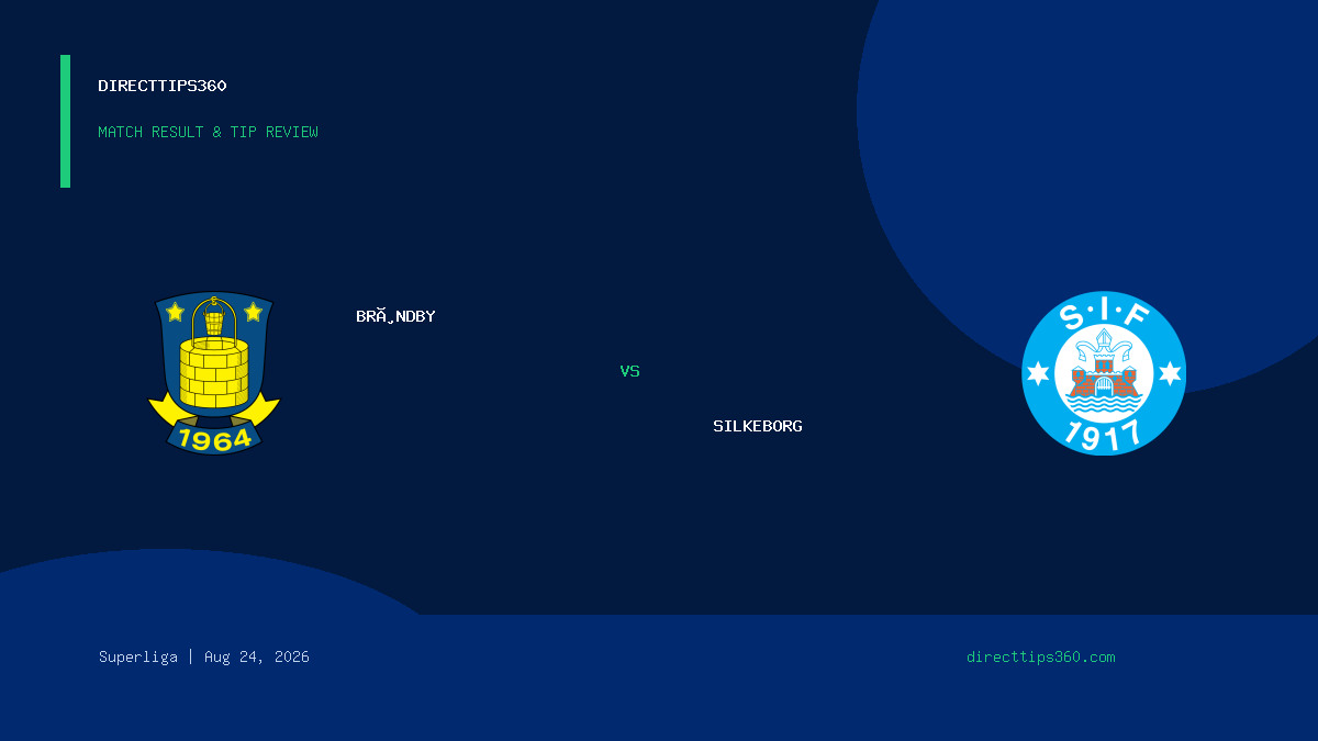 Brøndby vs Silkeborg Result & Tip Outcome – August 24, 2026