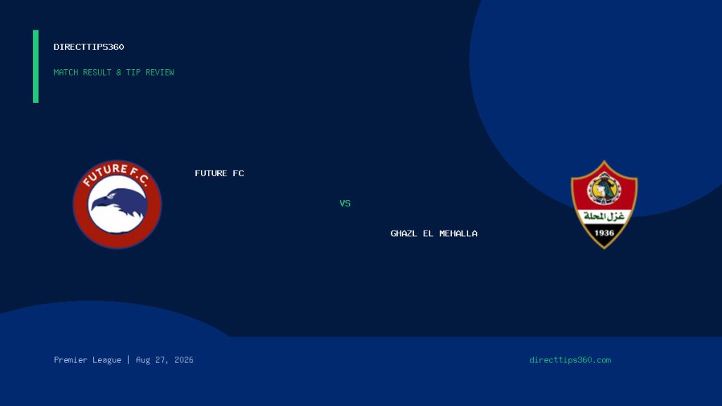 Future FC vs Ghazl El Mehalla Result & Tip Outcome – August 27, 2026