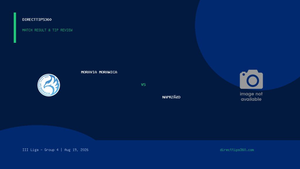 Moravia Morawica vs Naprzód Result & Tip Outcome – August 19, 2026