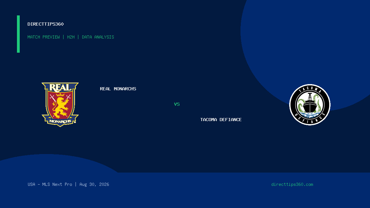Real Monarchs vs Tacoma Defiance Prediction, H2H & Match Preview – August 30, 2026