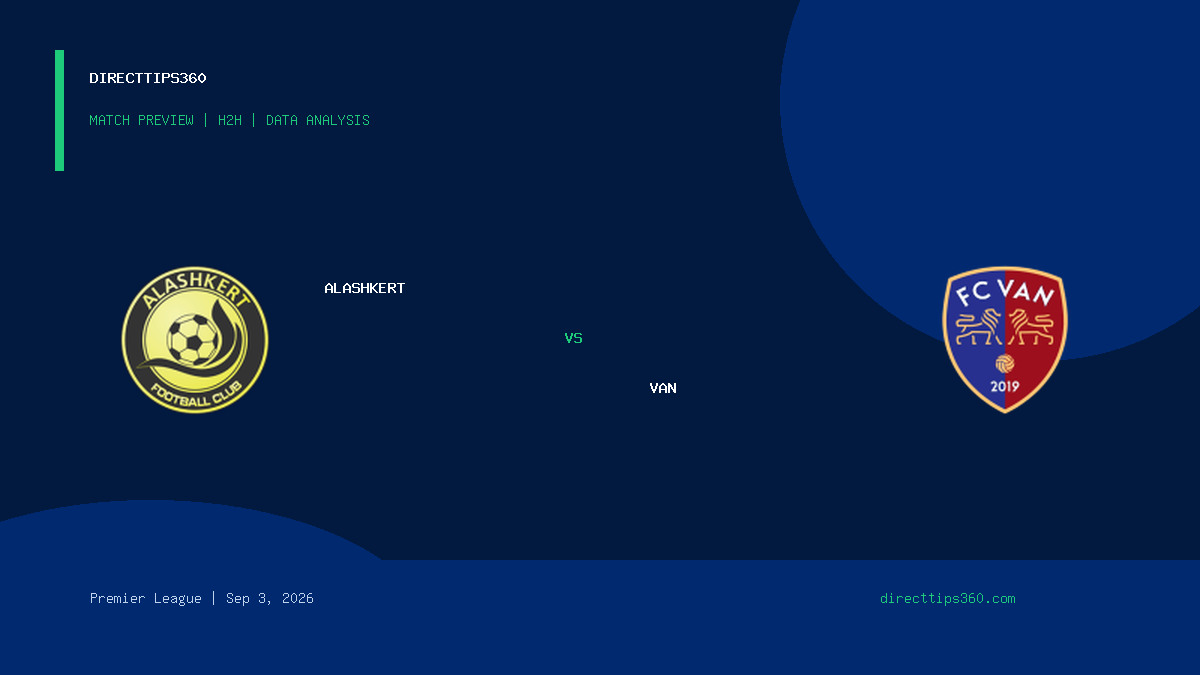 Alashkert vs Van Prediction, H2H & Match Preview – September 3, 2026