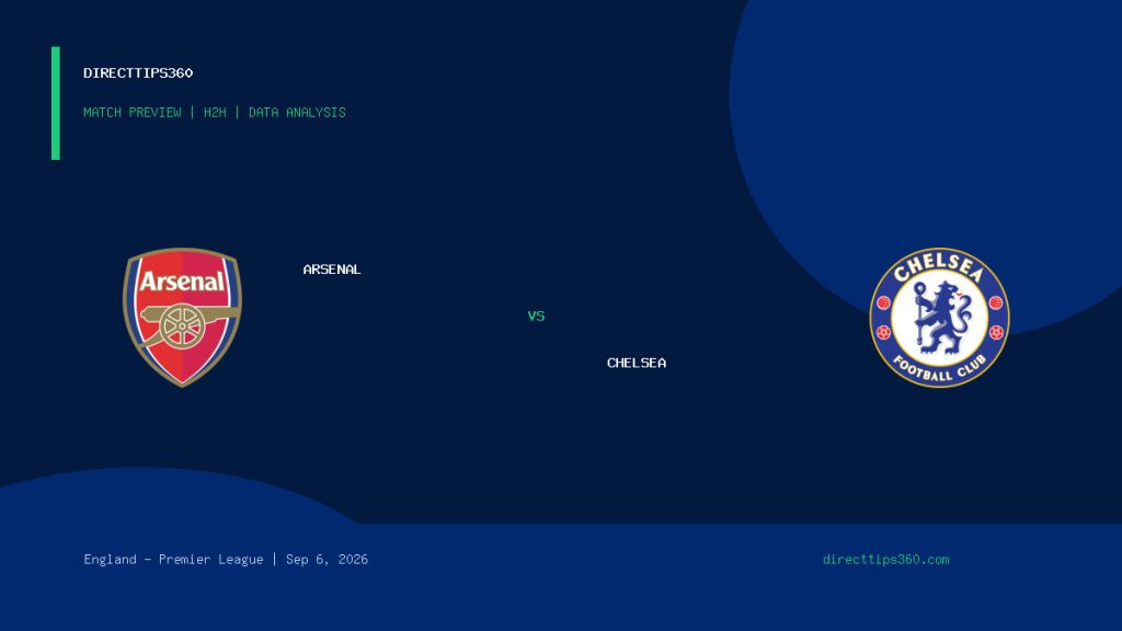Arsenal vs Chelsea Prediction, H2H & Match Preview – September 6, 2026