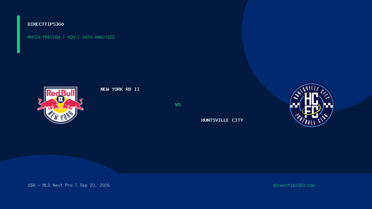 New York RB II vs Huntsville City Prediction, H2H & Match Preview – September 20, 2026