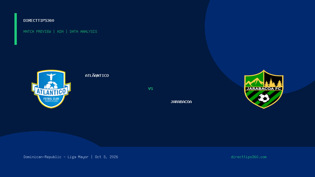 Atlántico vs Jarabacoa Prediction, H2H & Match Preview – October 3, 2026
