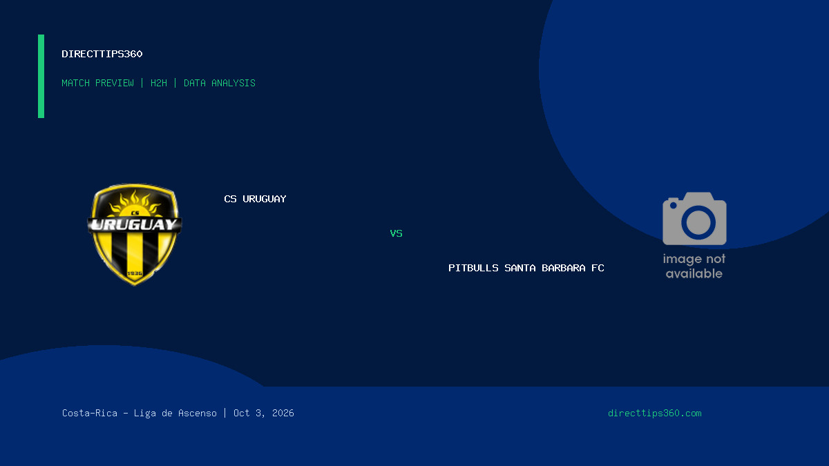 CS Uruguay vs Pitbulls Santa Barbara FC Prediction, H2H & Match Preview – October 3, 2026