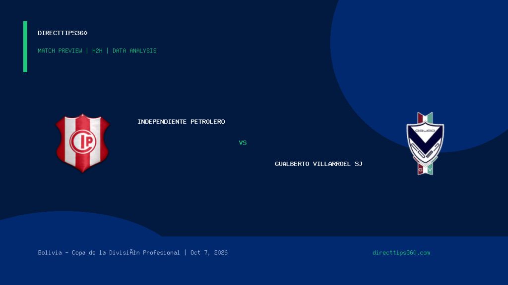 Independiente Petrolero vs Gualberto Villarroel SJ Prediction, H2H & Match Preview – October 7, 2026