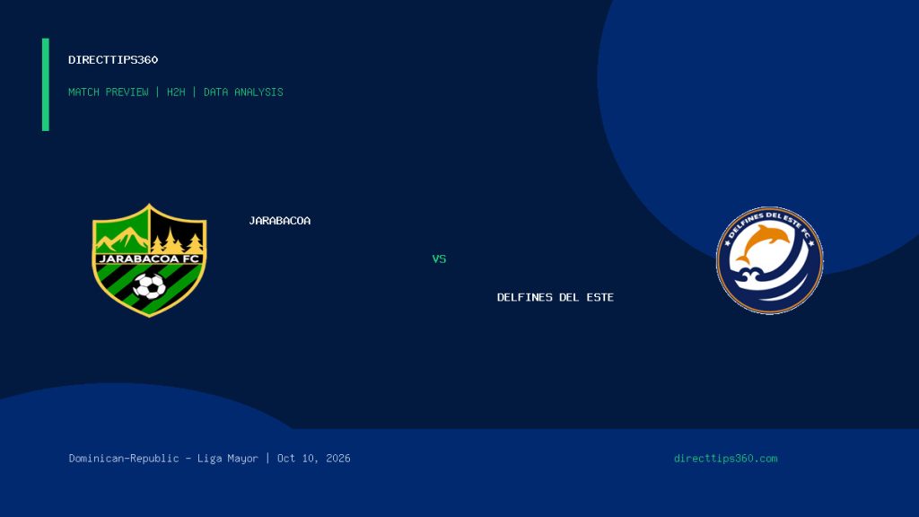 Jarabacoa vs Delfines Del Este Prediction, H2H & Match Preview – October 10, 2026